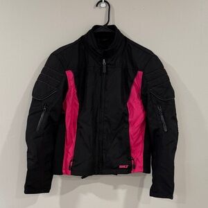 Women’s Bilt Brea black and pink motorcycle jacket